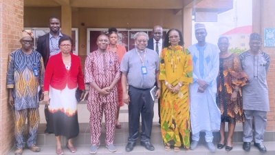 AUI VC with NUC accreditation team led by Professor Emmanuel Anyebe